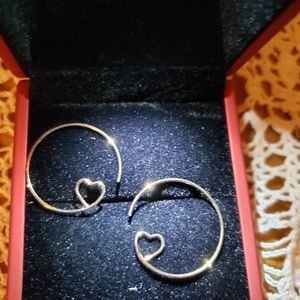 THREADER HEART EARRINGS GOLD
